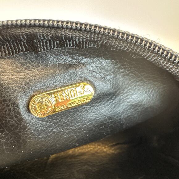 Fendi 80's Vintage Pequin Cosmetic bag 4x6 w/ Certificate of Auth PRISTINE cond - Picture 12 of 13